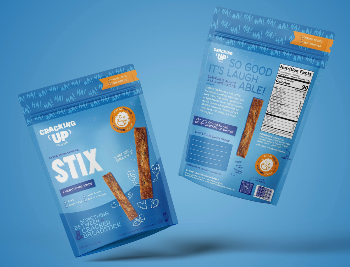 Cracking Up Everything Bagel STIX Snack Sticks (4oz)