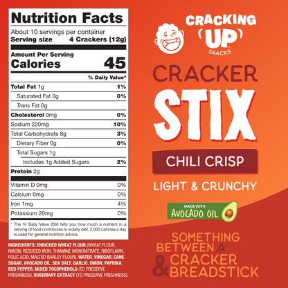 Cracking Up Chili Crisp STIX Snack Sticks (4oz)