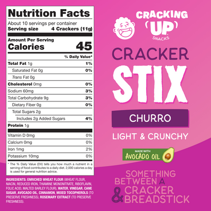 Cracking Up Churro STIX Snack Sticks (4oz)