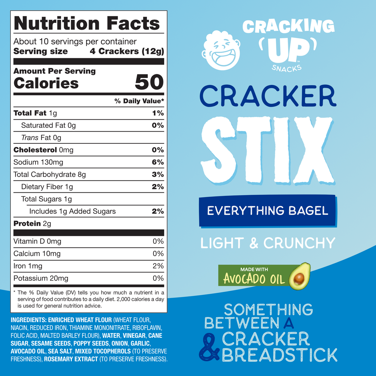 Cracking Up Everything Bagel STIX Snack Sticks (4oz)
