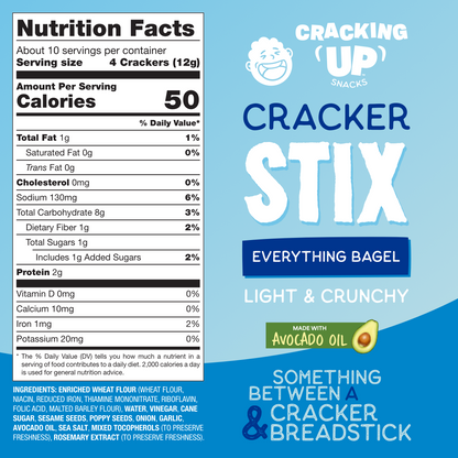 Cracking Up Everything Bagel STIX Snack Sticks (4oz)