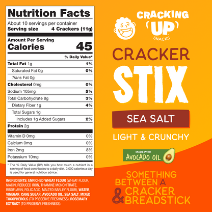 Cracking Up Sea Salt STIX Snack Sticks (4oz)