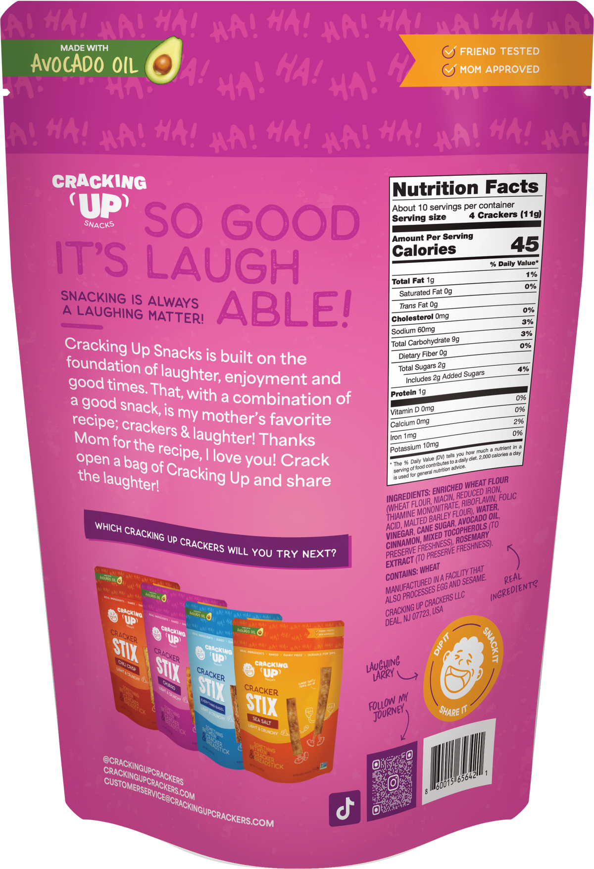 Cracking Up Churro STIX Snack Sticks (4oz)